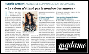 Article presse Madame Figaro Sophie Agence de communication SO Conseils Lozère Madame Figaro - Revue de presse So Conseils agence web marketing Lozère